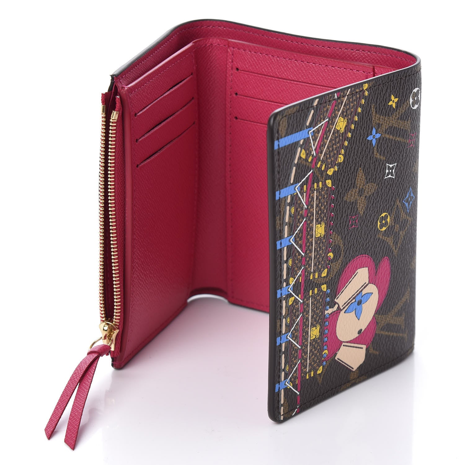 Louis Vuitton Monogram 2020 Christmas Animation Roller Coaster Victorine Wallet Pivoine 8 of 9