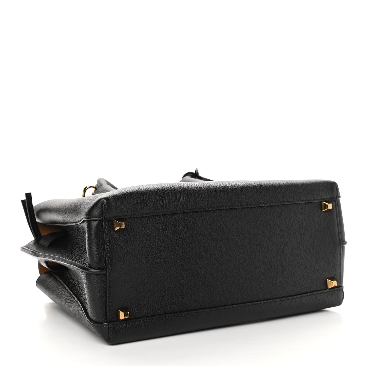 Grained Calfskin Medium Milla Tote Black
