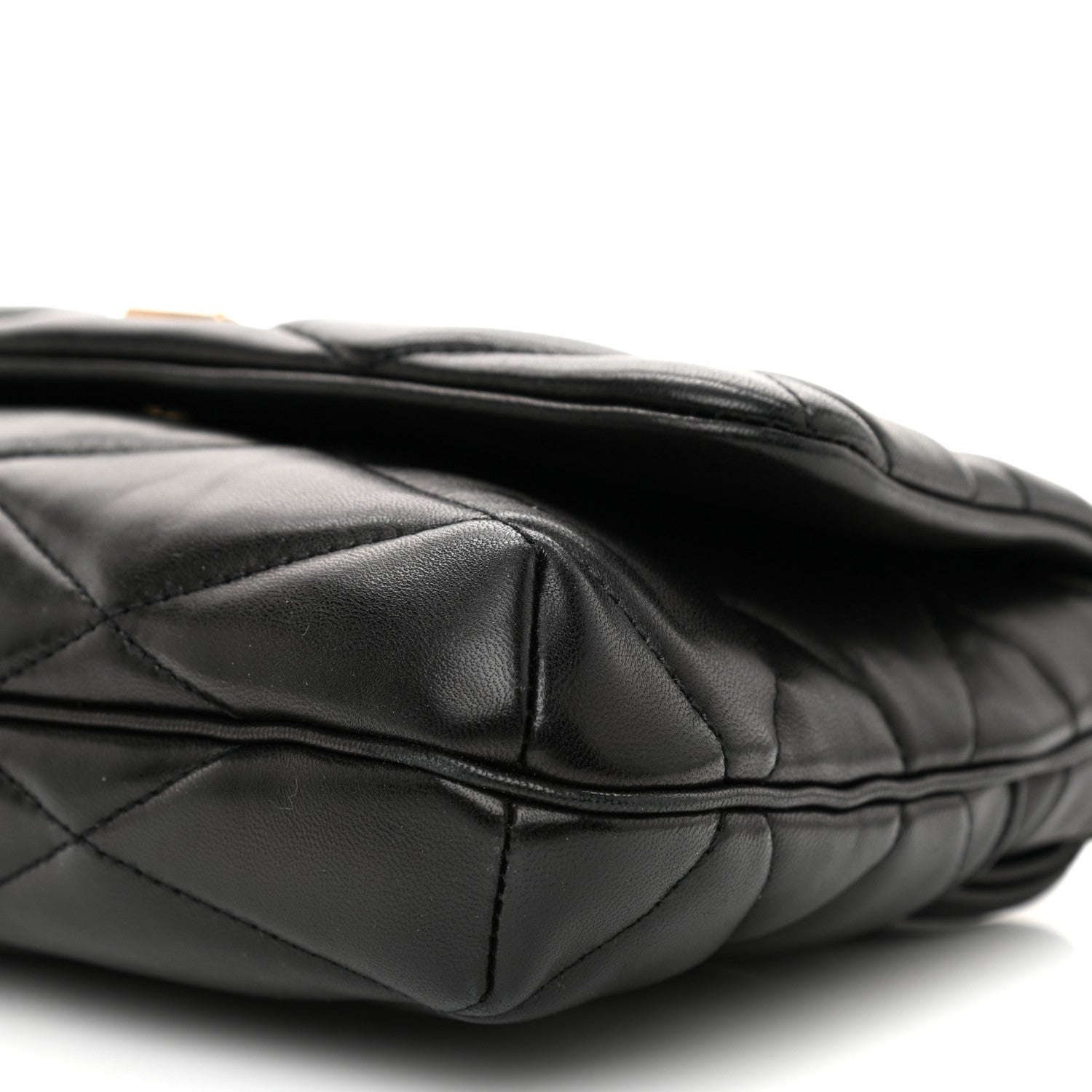 Saint Laurent Lambskin Quilted Le 57 Diamond Shoulder Bag Black 8 of 9