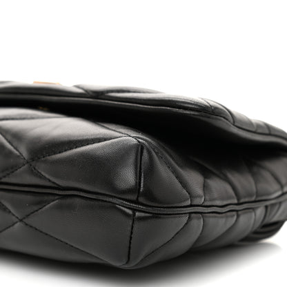 Saint Laurent Lambskin Quilted Le 57 Diamond Shoulder Bag Black 8 of 9