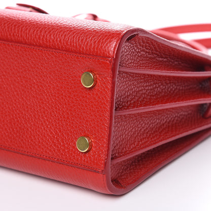 Saint Laurent Grained Calfskin Baby Sac De Jour Lipstick Red 10 of 12