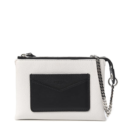 Givenchy Calfskin Duetto Pouch Black White 1 of 9