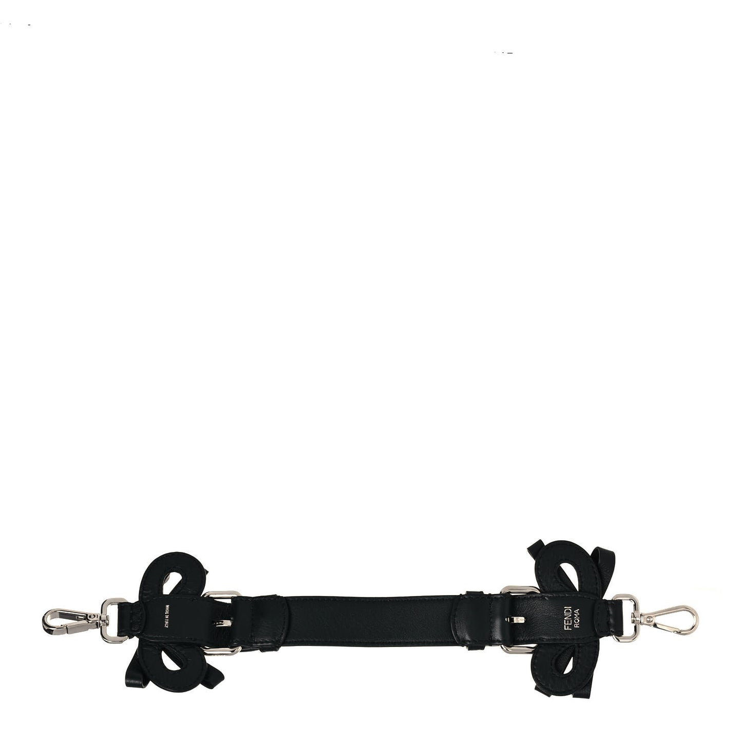 Vitello Dolce Bow Mini Strap You Black