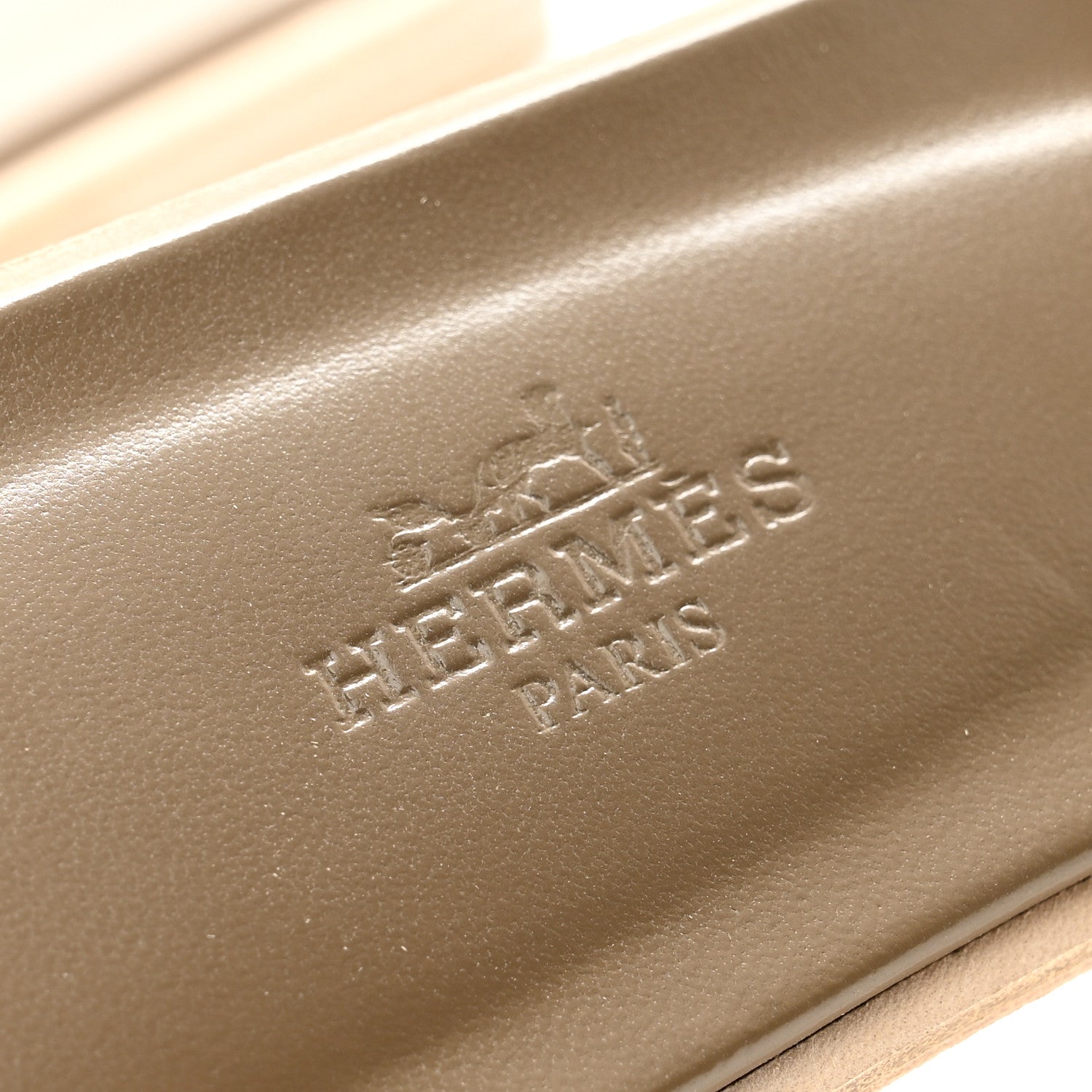 Hermes Epsom Oran Sandals 38 Etoupe 5 of 8