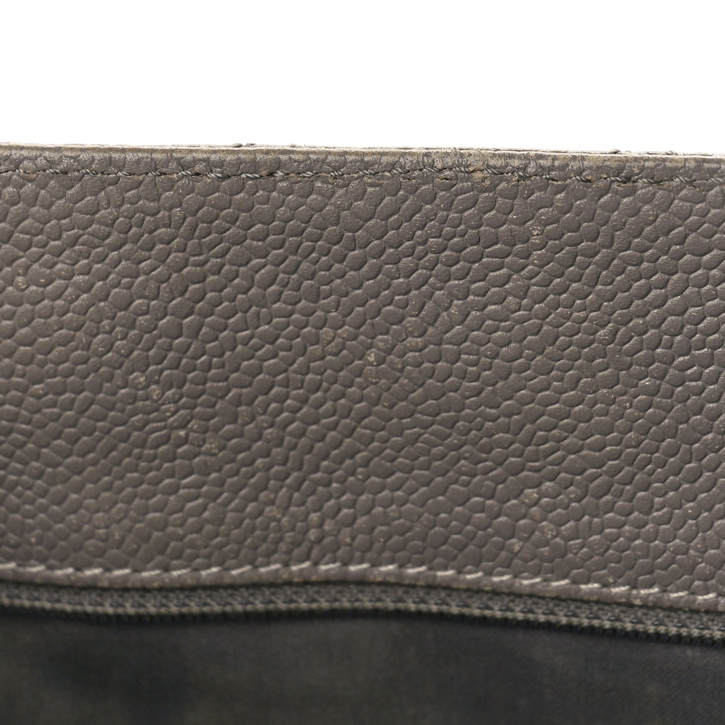 Caviar Quilted Grand Shopping Tote GST Light Grey