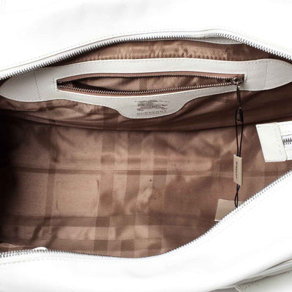 Burberry Leather Quilted Large Manor Tote White 6 of 11