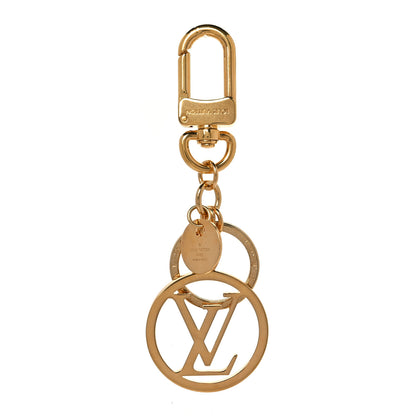 Louis Vuitton Metal LV Circle Bag Charm Key Holder Gold 1 of 6