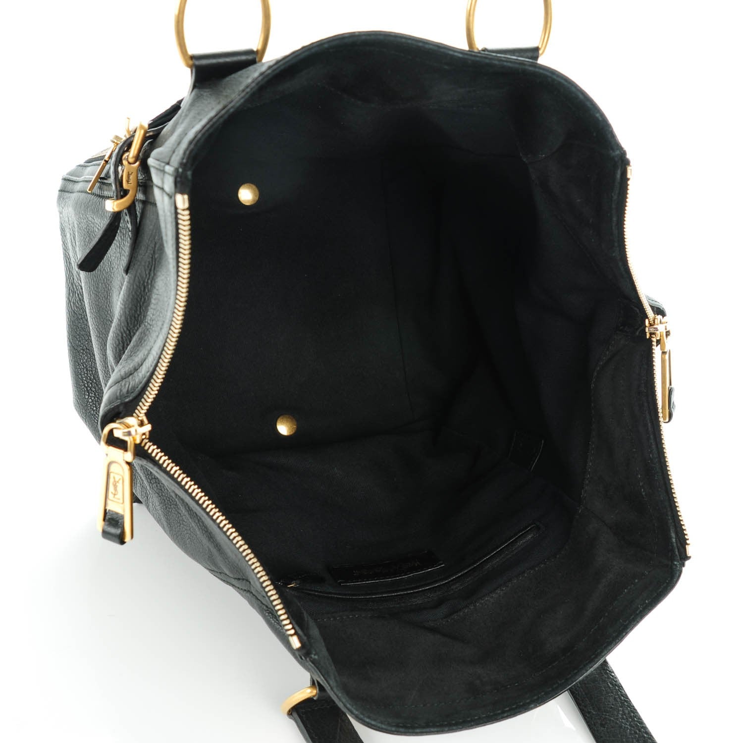 Saint Laurent Calfskin Small Downtown Tote Black 5 of 7