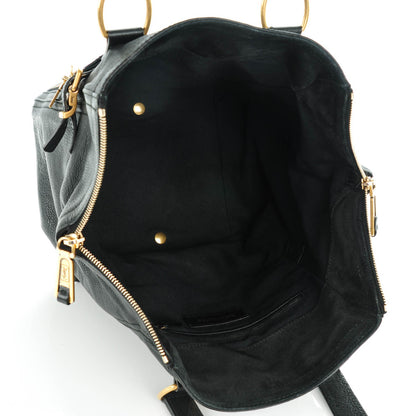 Saint Laurent Calfskin Small Downtown Tote Black 5 of 7