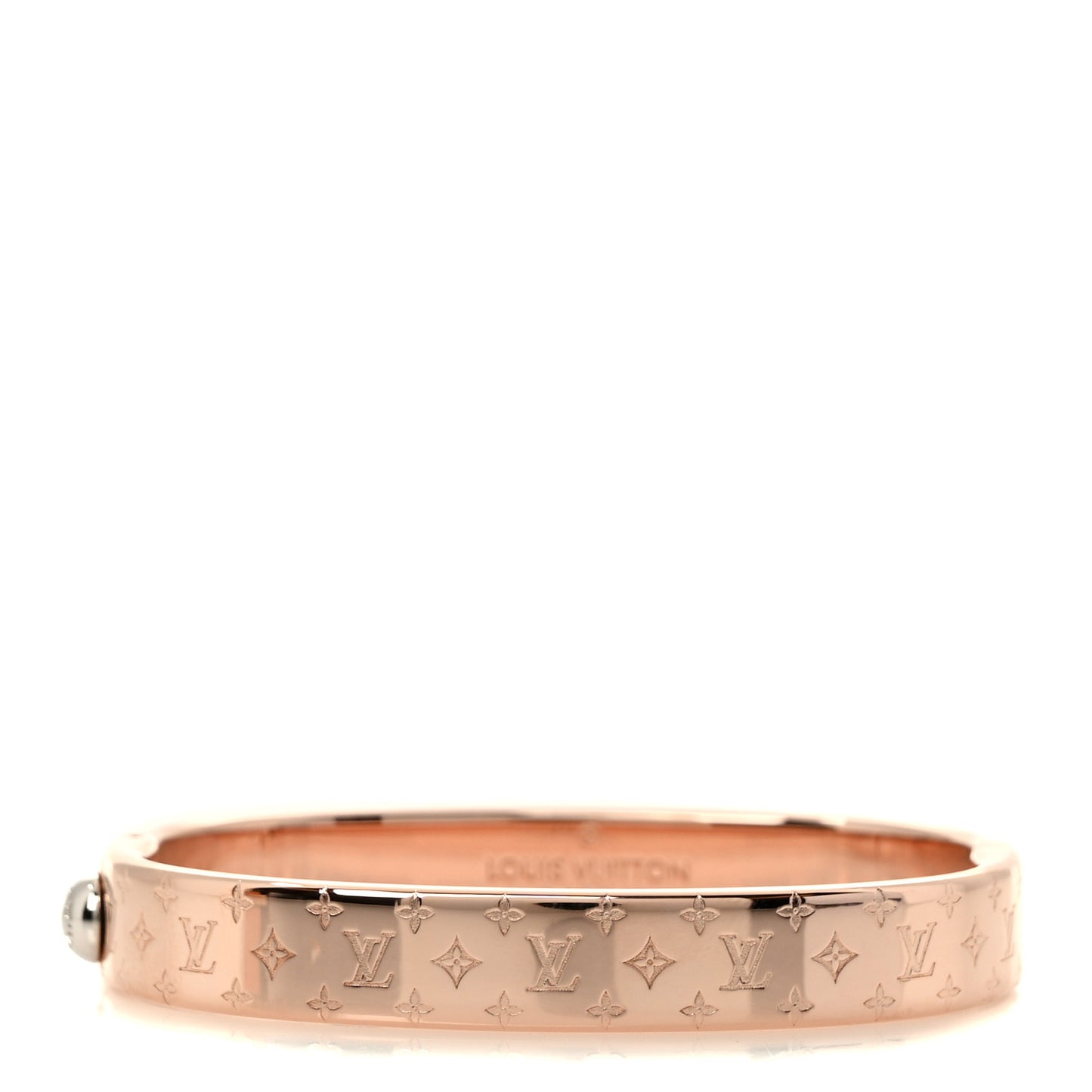 Brass Monogram Nanogram Cuff M Pink Gold