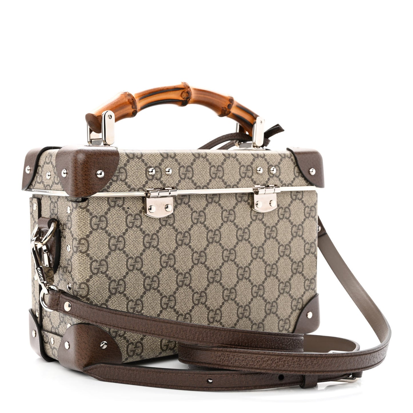 GG Supreme Monogram Globe-Trotter Beauty Case Brown