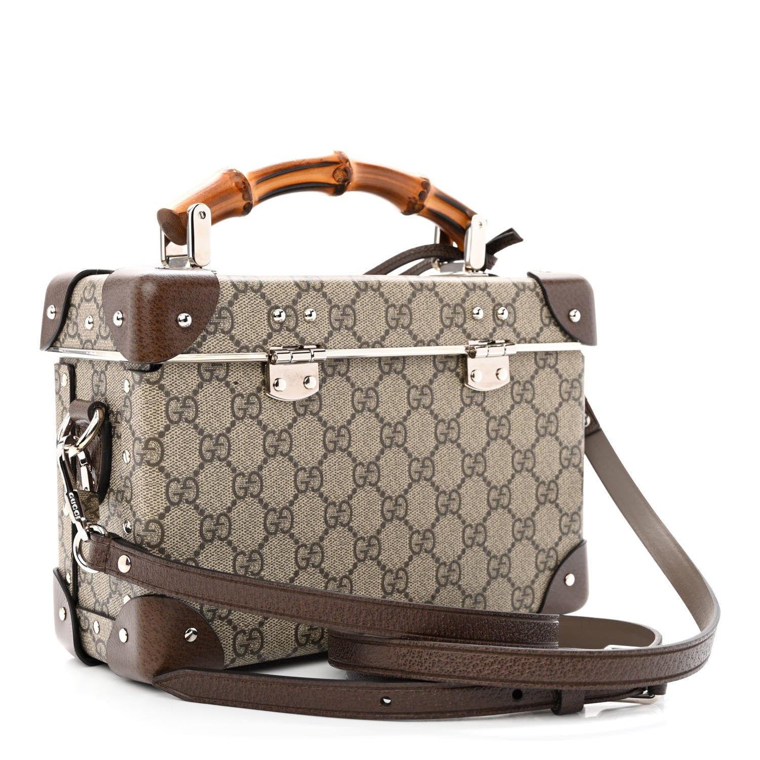 Gucci GG Supreme Monogram Globe-Trotter Beauty Case Brown 3 of 10