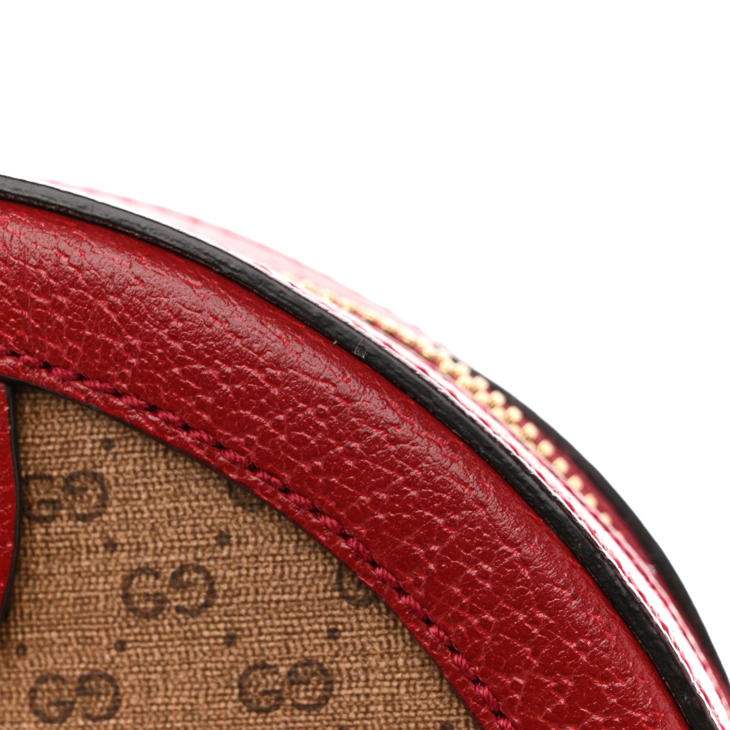 Gucci X DORAEMON Mini Vintage GG Supreme Monogram Mini Round Shoulder Bag Beige Cherry Red 12 of 14