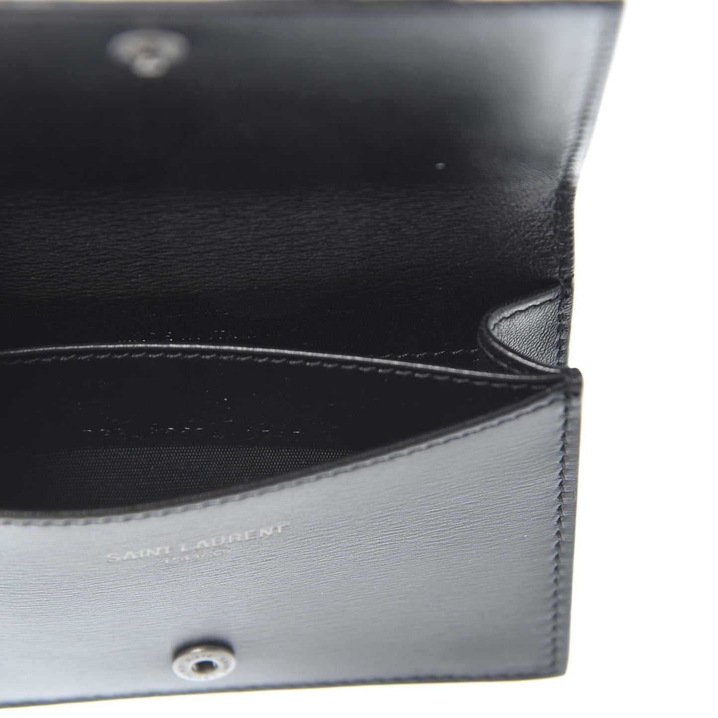 Calfskin Card Case Holder Black