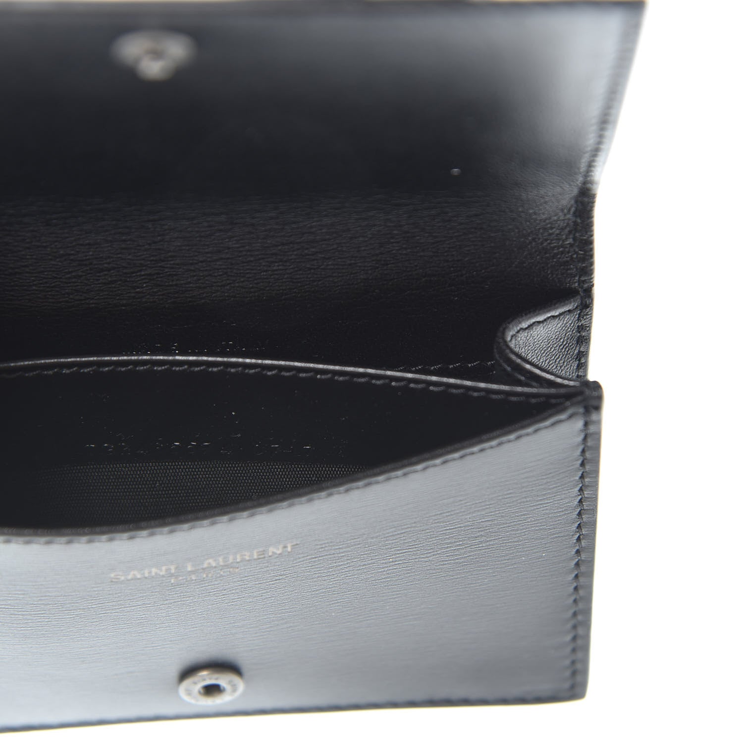Saint Laurent Calfskin Card Case Holder Black 9 of 9