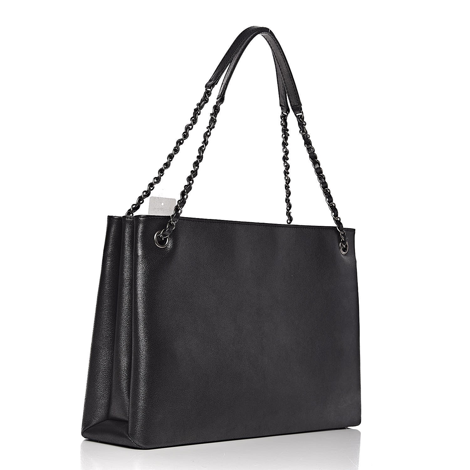 Chanel Iridescent Calfskin CC East West Shopping Tote Black 3 of 9