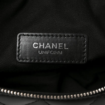Chanel Calfskin Quilted Uniform Waist Belt Bag Black 5 of 9