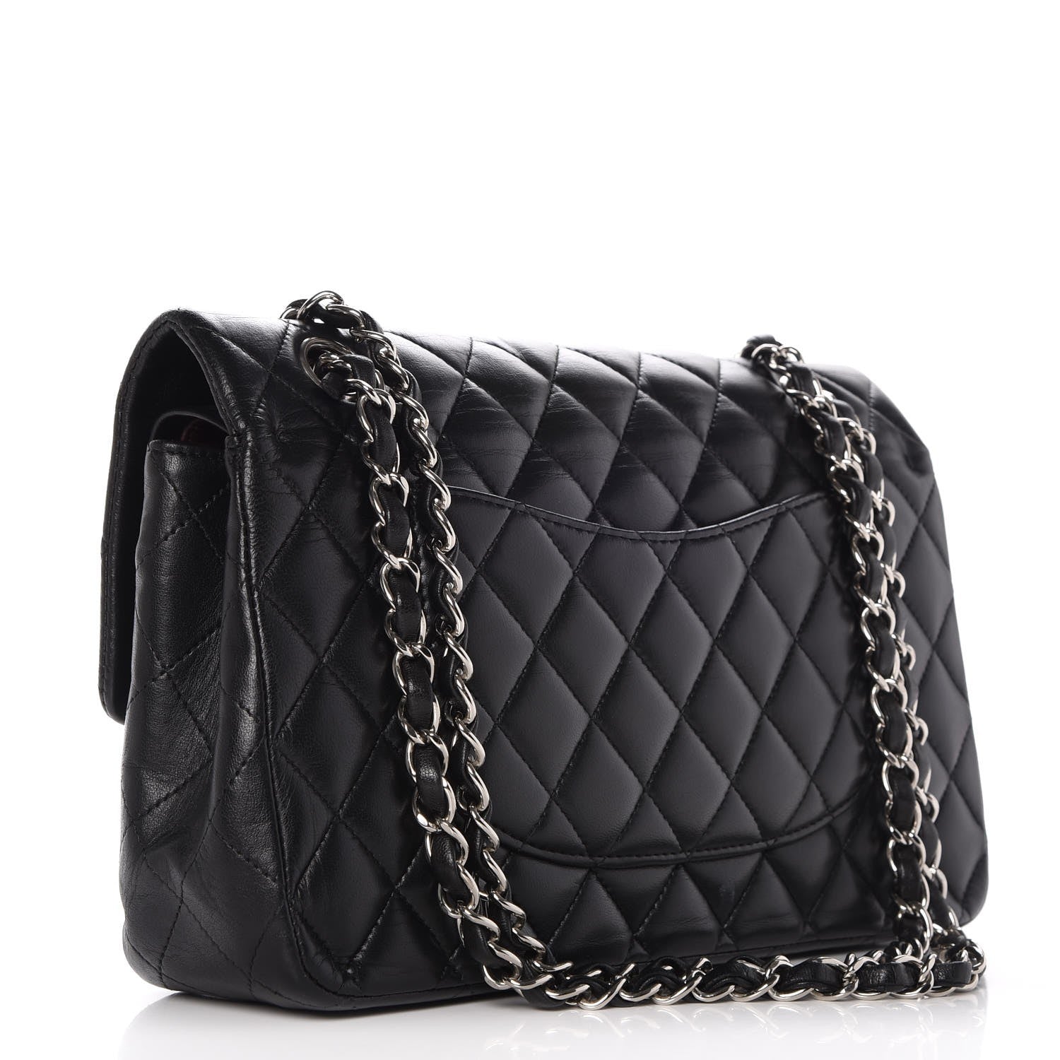 Chanel Lambskin Quilted Medium Double Flap Black 4 of 10