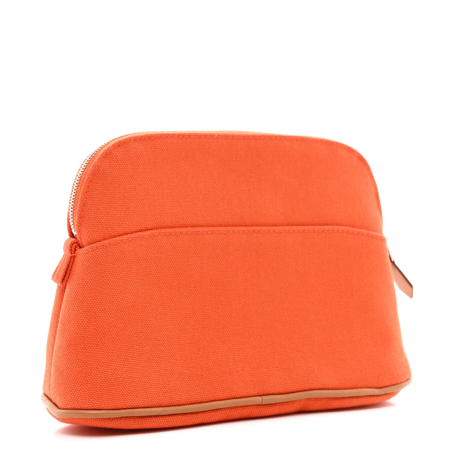Hermes Cotton Canvas Mini Bolide Travel Cosmetic Pouch Feu 3 of 7