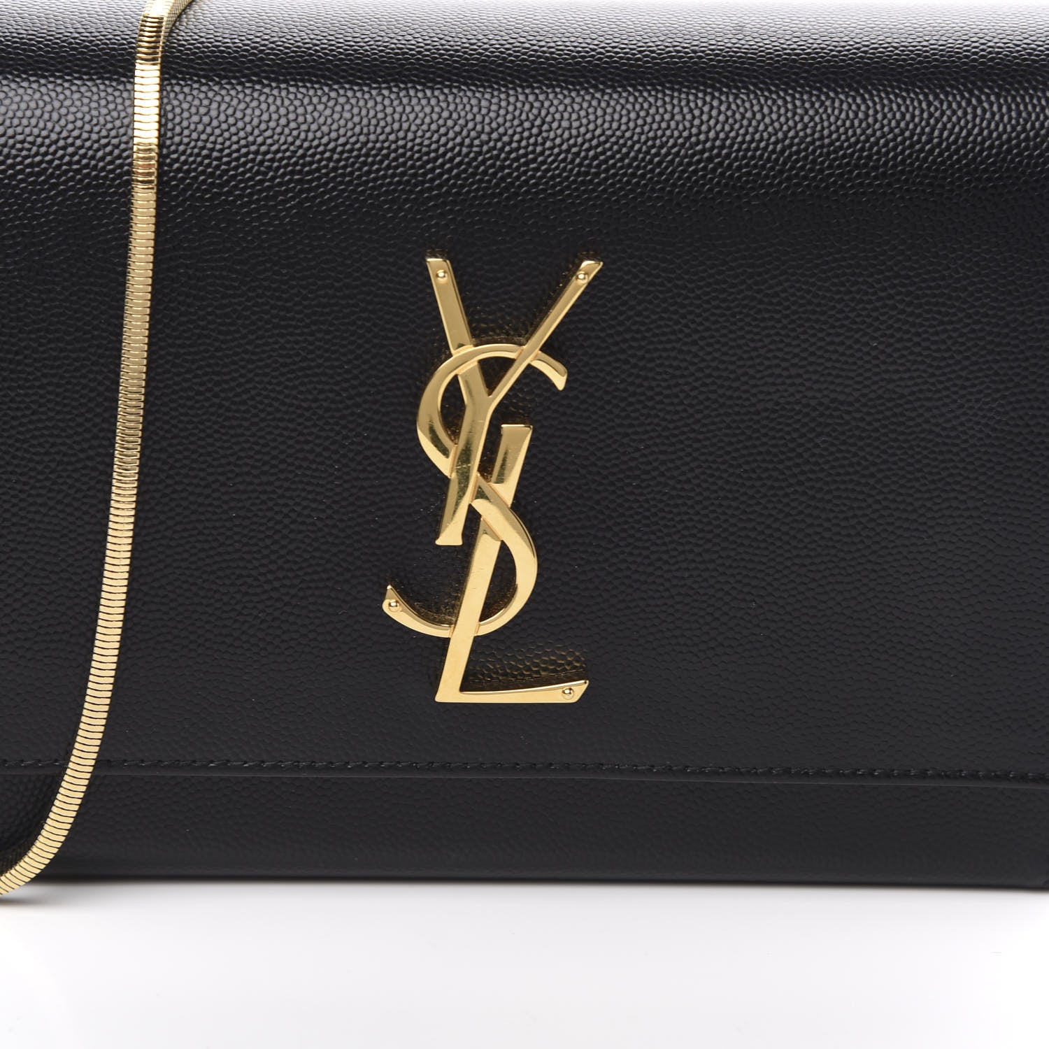 Saint Laurent Grain De Poudre Monogram Small Kate Slide Chain Crossbody Box Bag Black 10 of 10