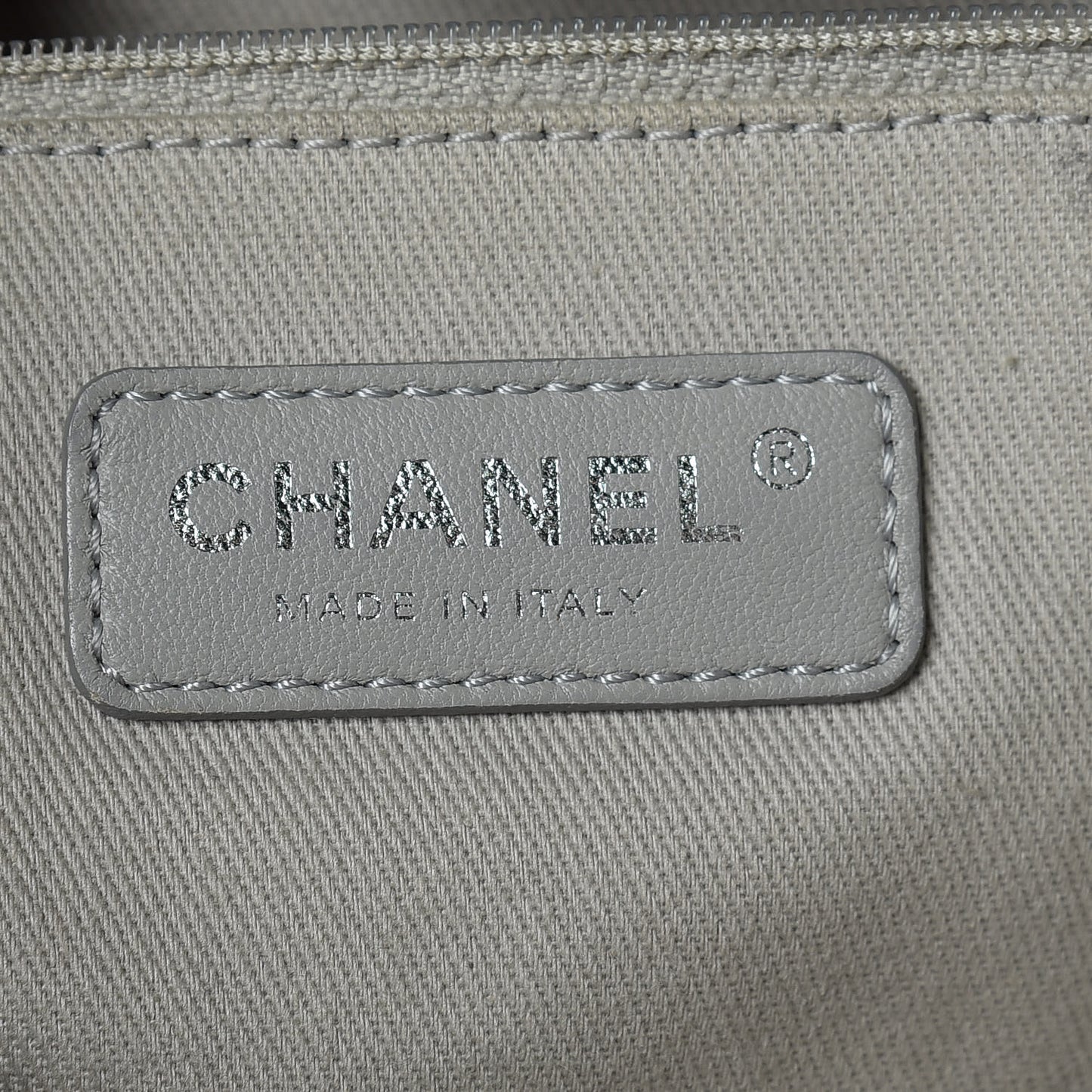 Glazed Calfskin Small Deauville Tote Black