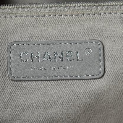 Chanel Glazed Calfskin Small Deauville Tote Black 7 of 10