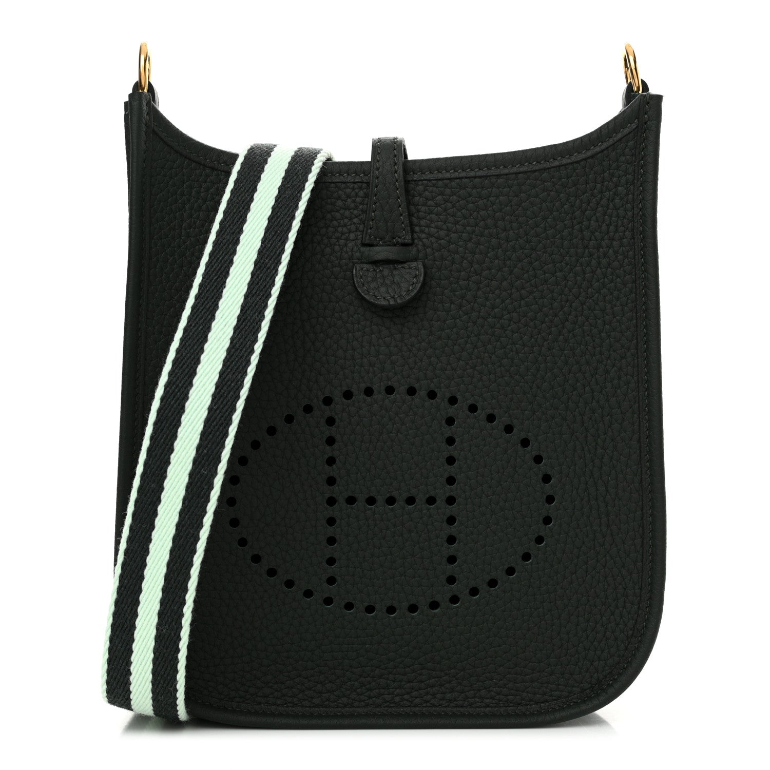 Hermes Taurillon Clemence Amazone Evelyne TPM Vert Fonce Vert Fizz 1 of 10