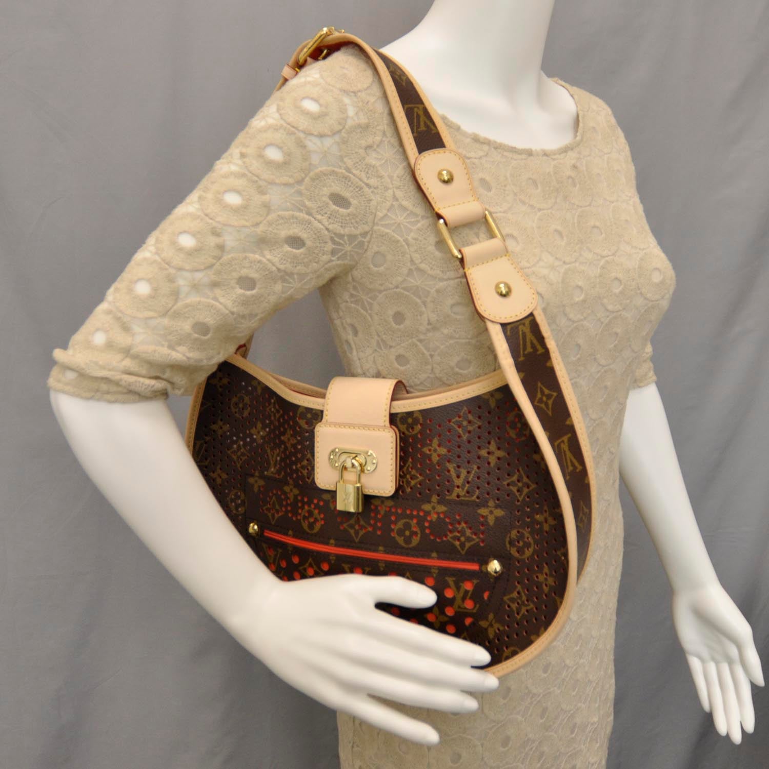 Louis Vuitton Monogram Perforated Demi-Lune Orange 2 of 8