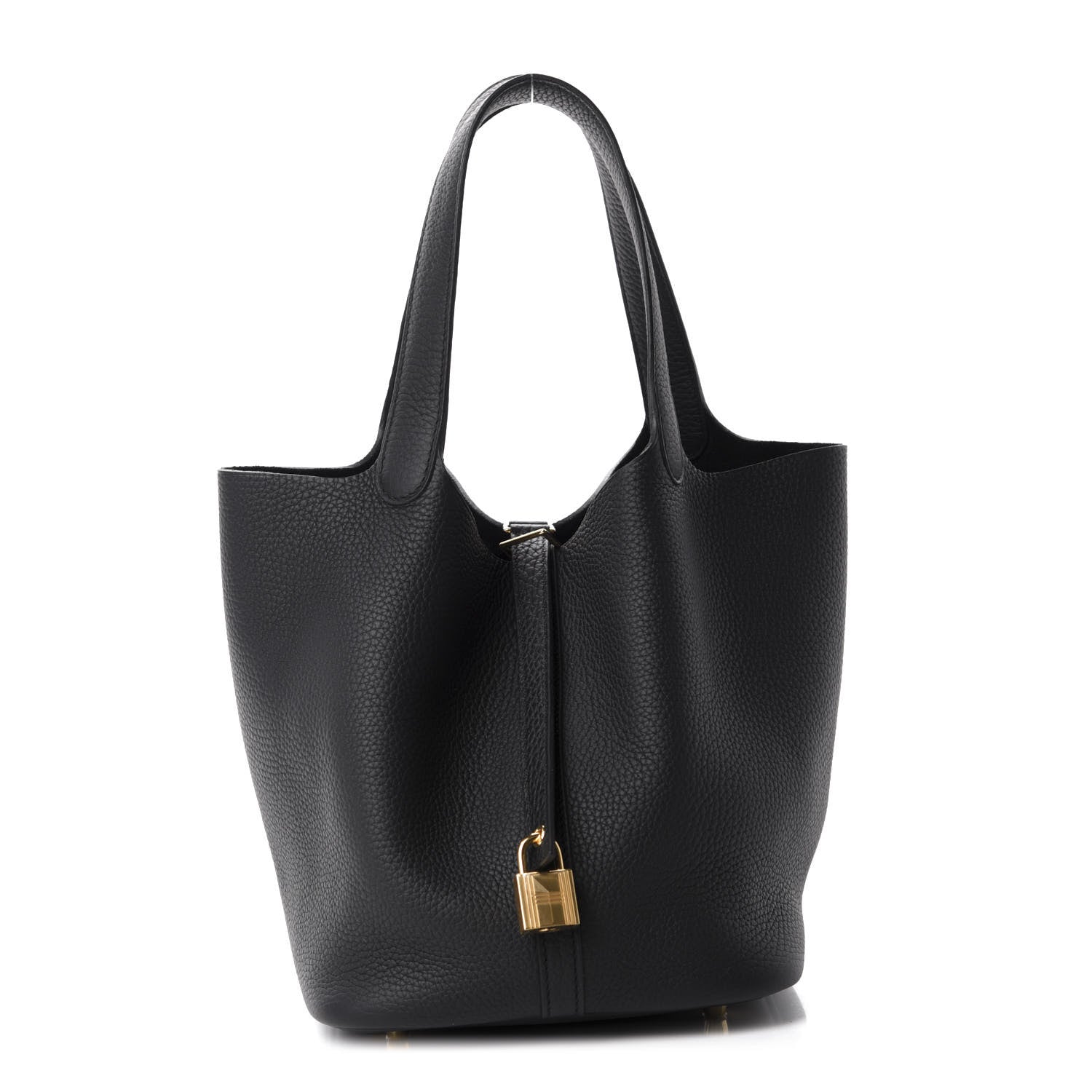 Hermes Taurillon Clemence Picotin Lock 22 MM Black 1 of 10