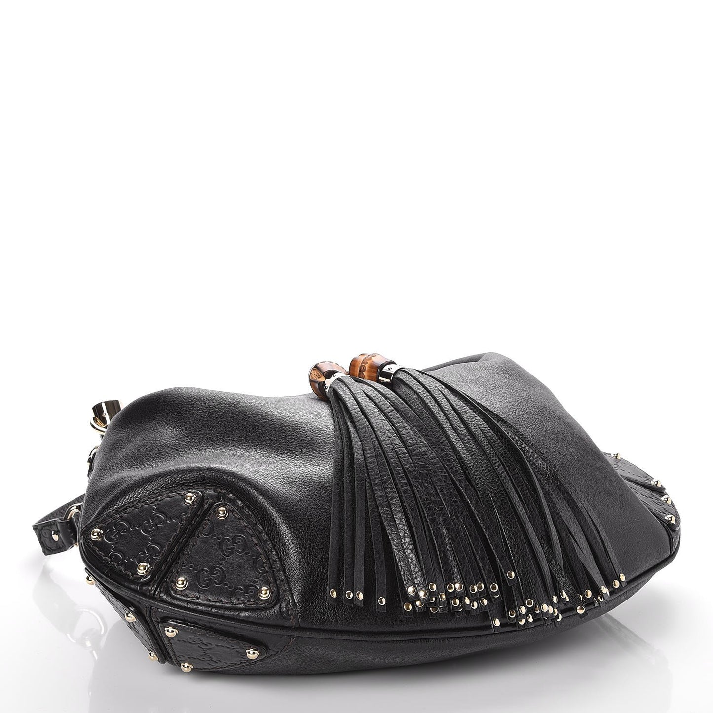 Calfskin Large Indy Top Handle Hobo Black