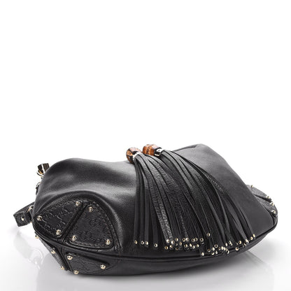 Gucci Calfskin Large Indy Top Handle Hobo Black 4 of 7