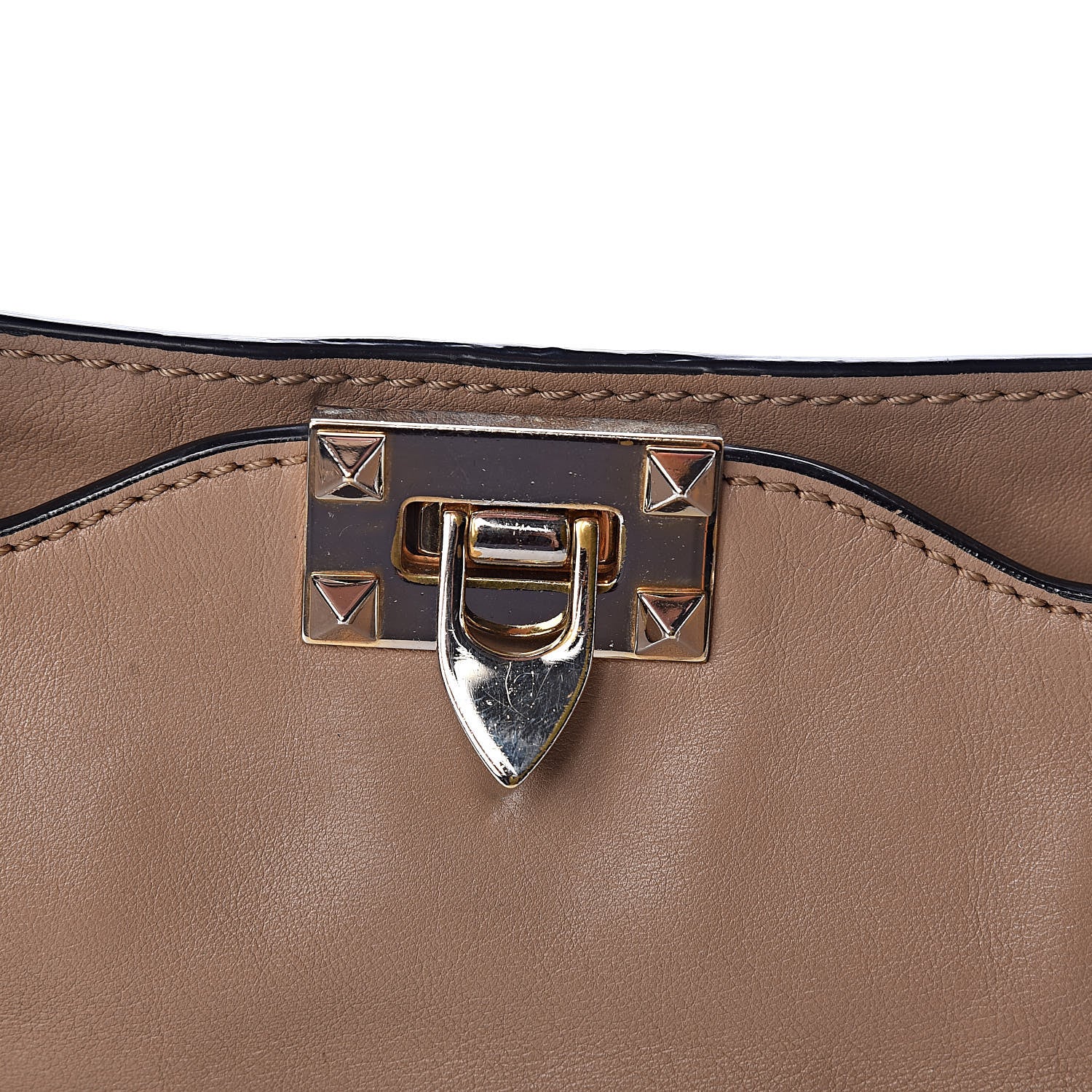 Valentino Garavani Vitello Medium Rockstud Tote Alpaca 15 of 21