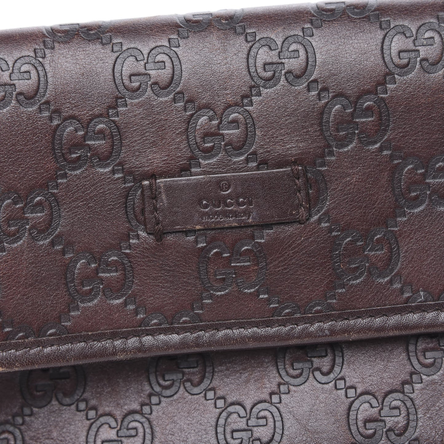 Guccissima Slim Belt Bag Dark Brown