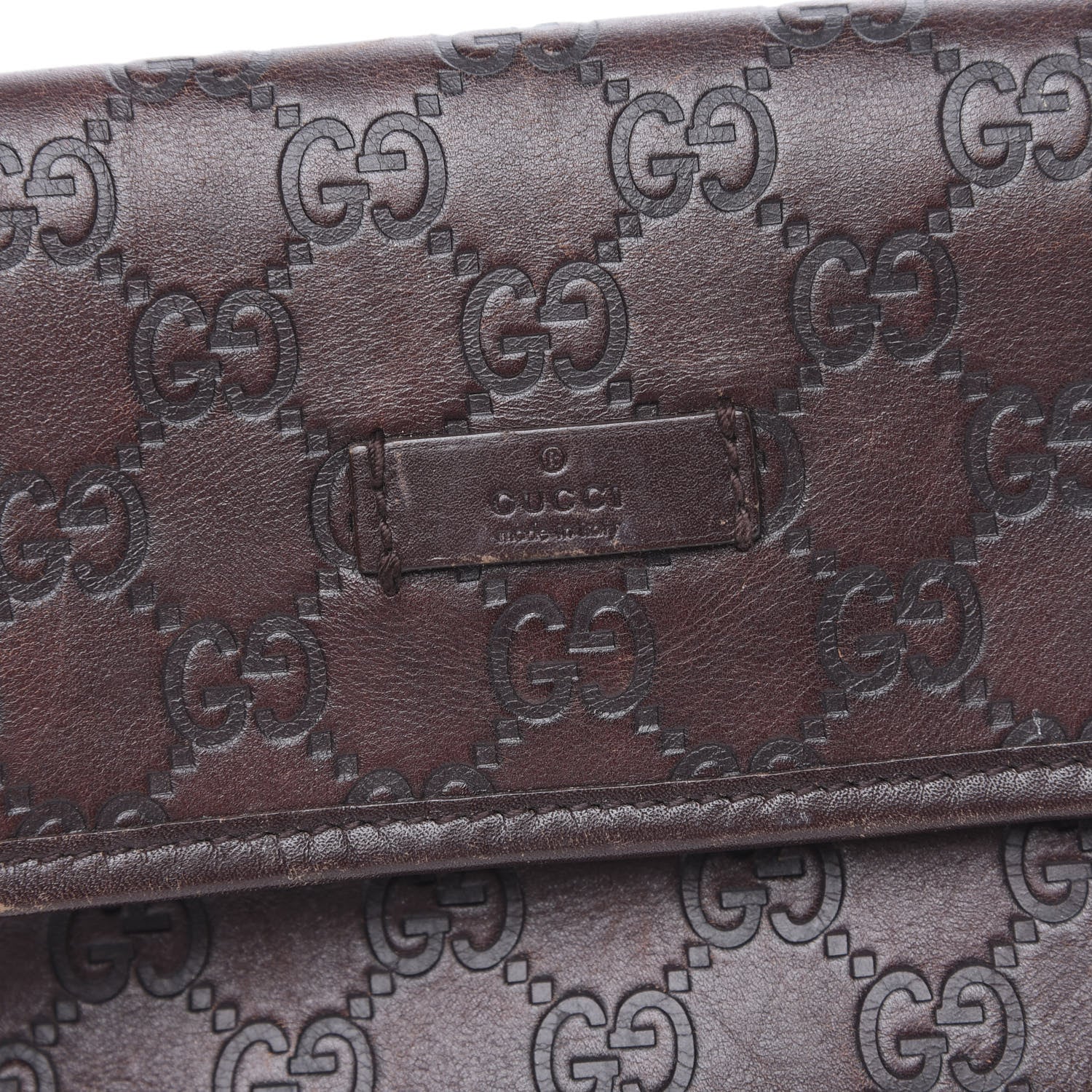 Gucci Guccissima Slim Belt Bag Dark Brown 10 of 15