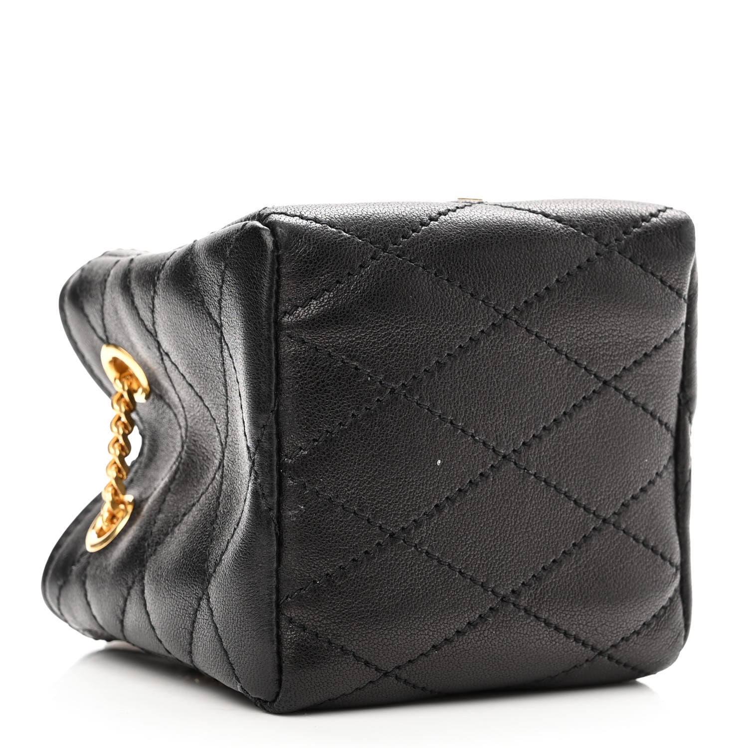 Saint Laurent Lambskin Quilted Baby Bucket Bag Black 4 of 9