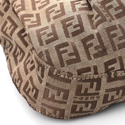 Fendi Zucchino Vitello Drawstring Shoulder Bag Testa di Moro Beige 7 of 13