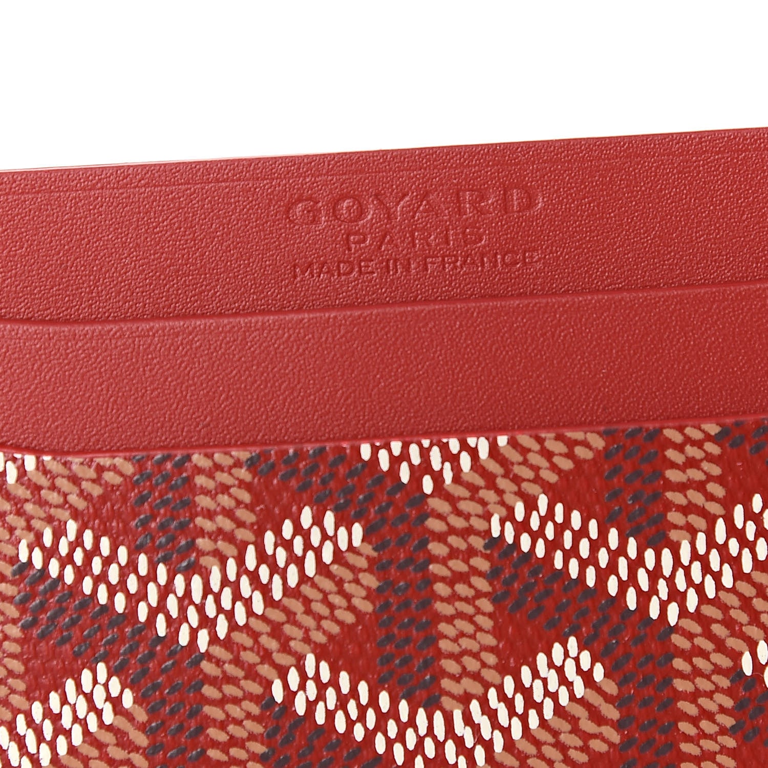 Goyard Goyardine Saint Sulpice Card Holder Red 6 of 7