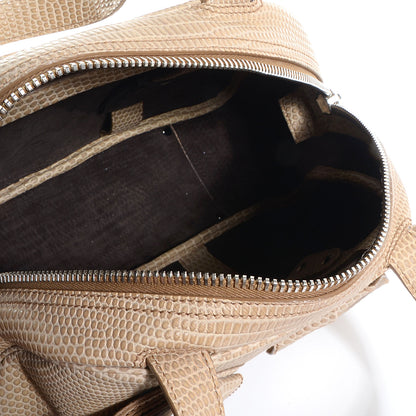Saint Laurent Lizard Embossed Medium Y Bow Bowler 6 of 8