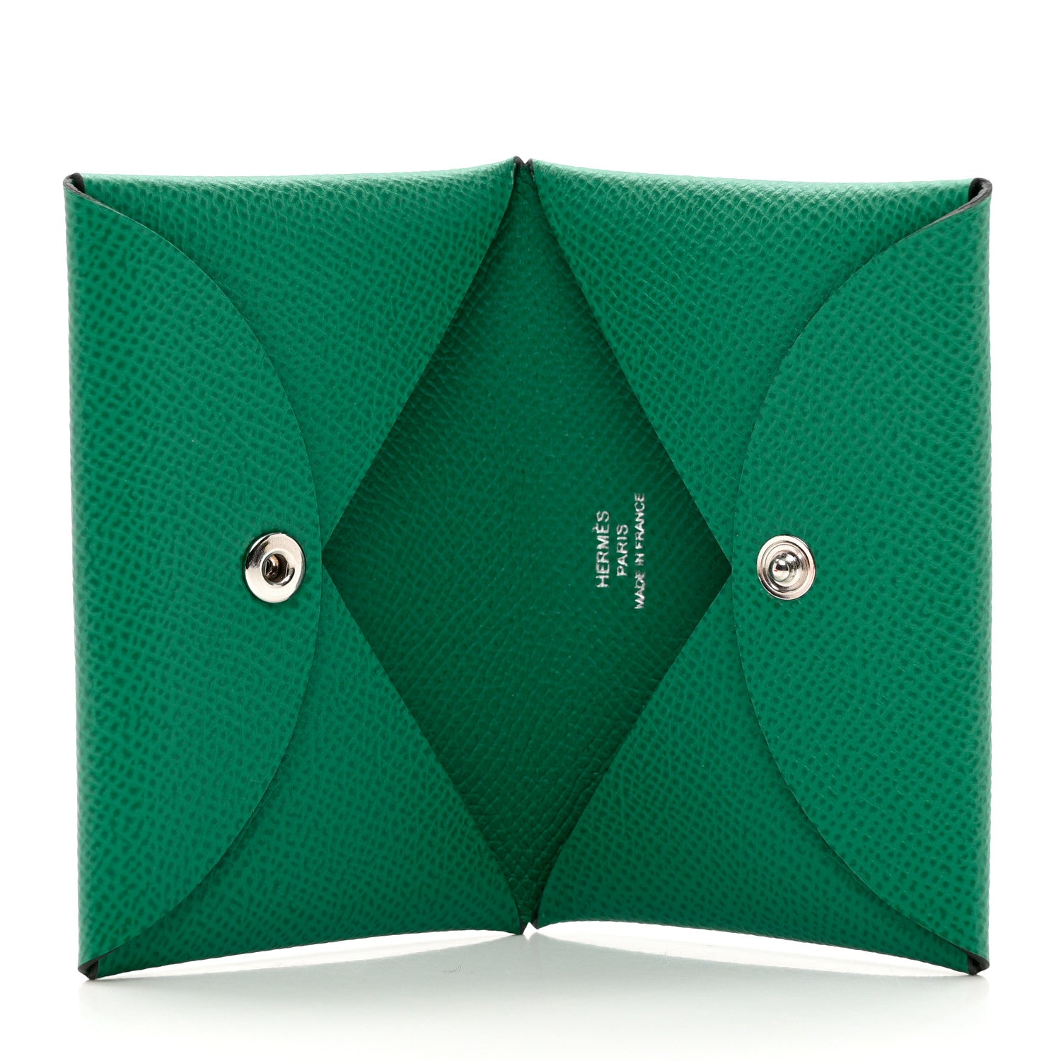 Hermes Epsom Calvi Card Case Vert Jade 5 of 6