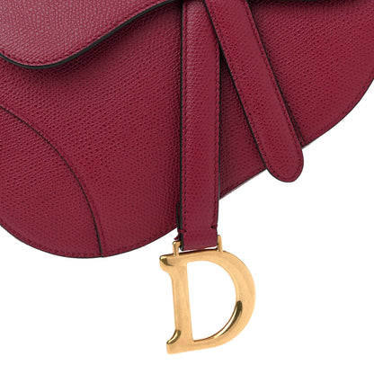 Christian Dior Grained Calfskin Mini Saddle Bag Red 8 of 10