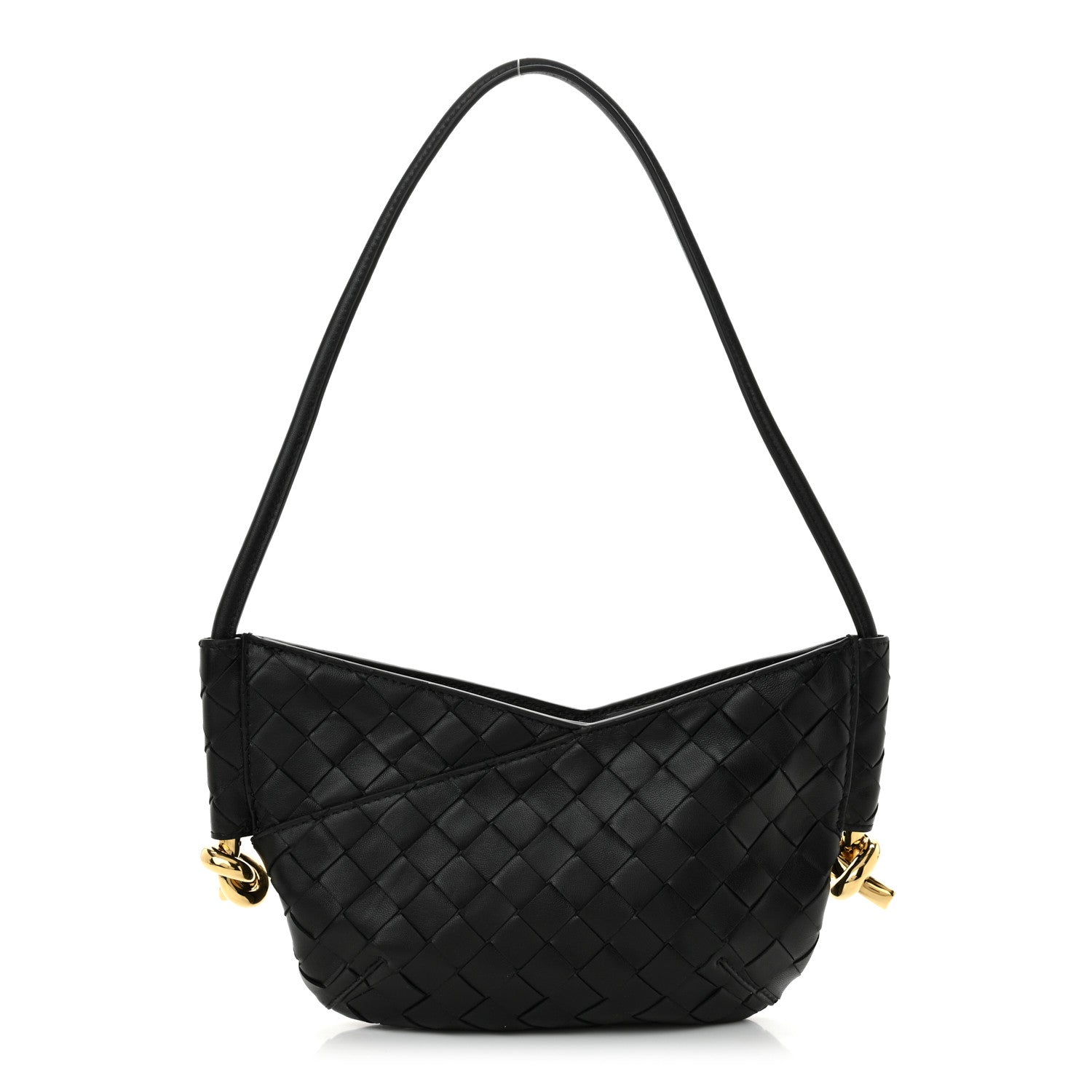 Bottega Veneta Nappa Intrecciato Mini Solstice Shoulder Bag Black 1 of 10