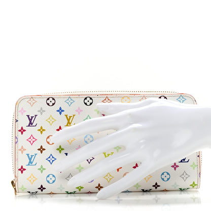 Louis Vuitton Monogram Multicolor Zippy Wallet White Litchi 2 of 12