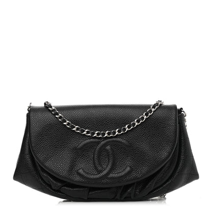 Chanel Caviar Half Moon Wallet On Chain WOC Black 1 of 10