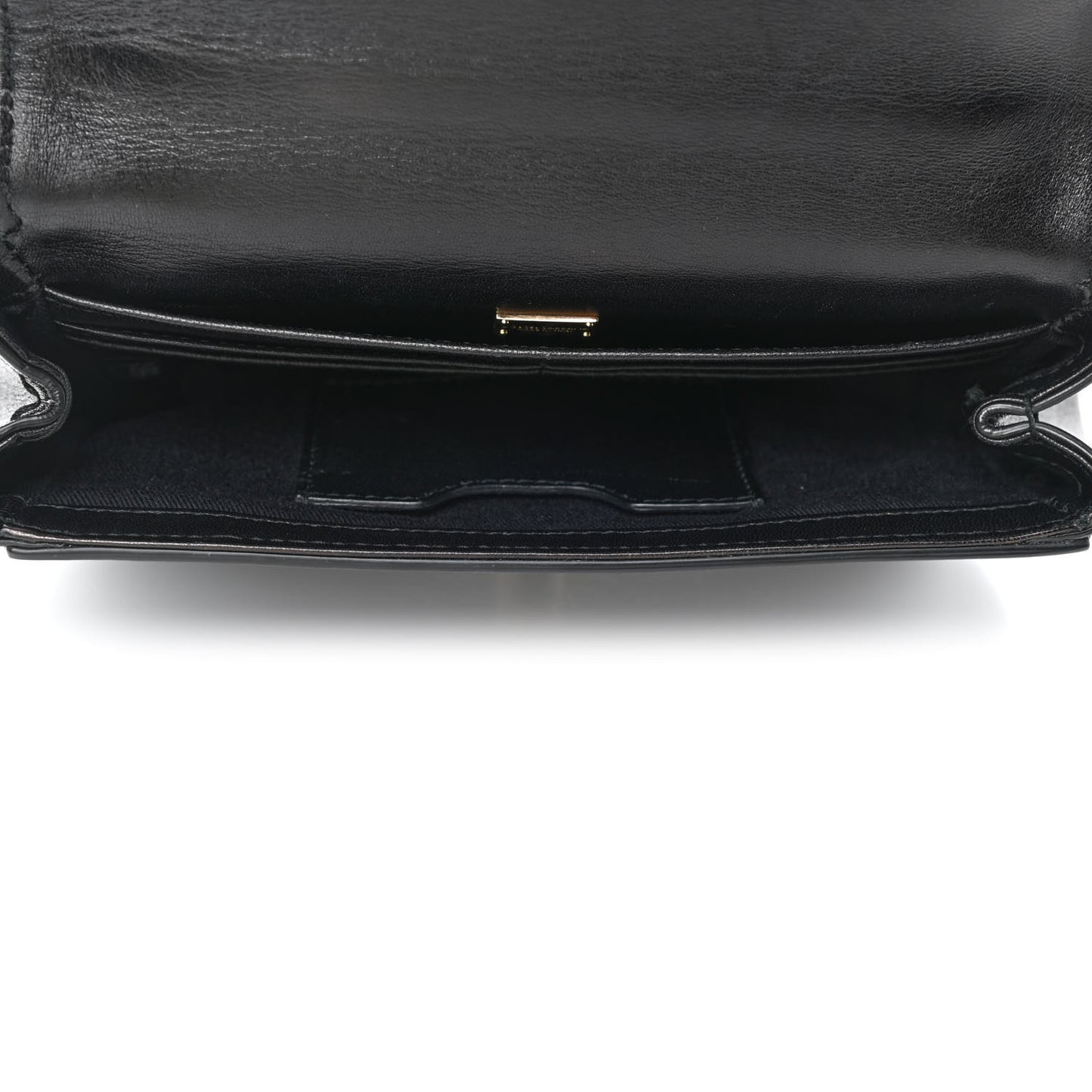 Calfskin Lace Embroidered Padlock Shoulder Bag Black