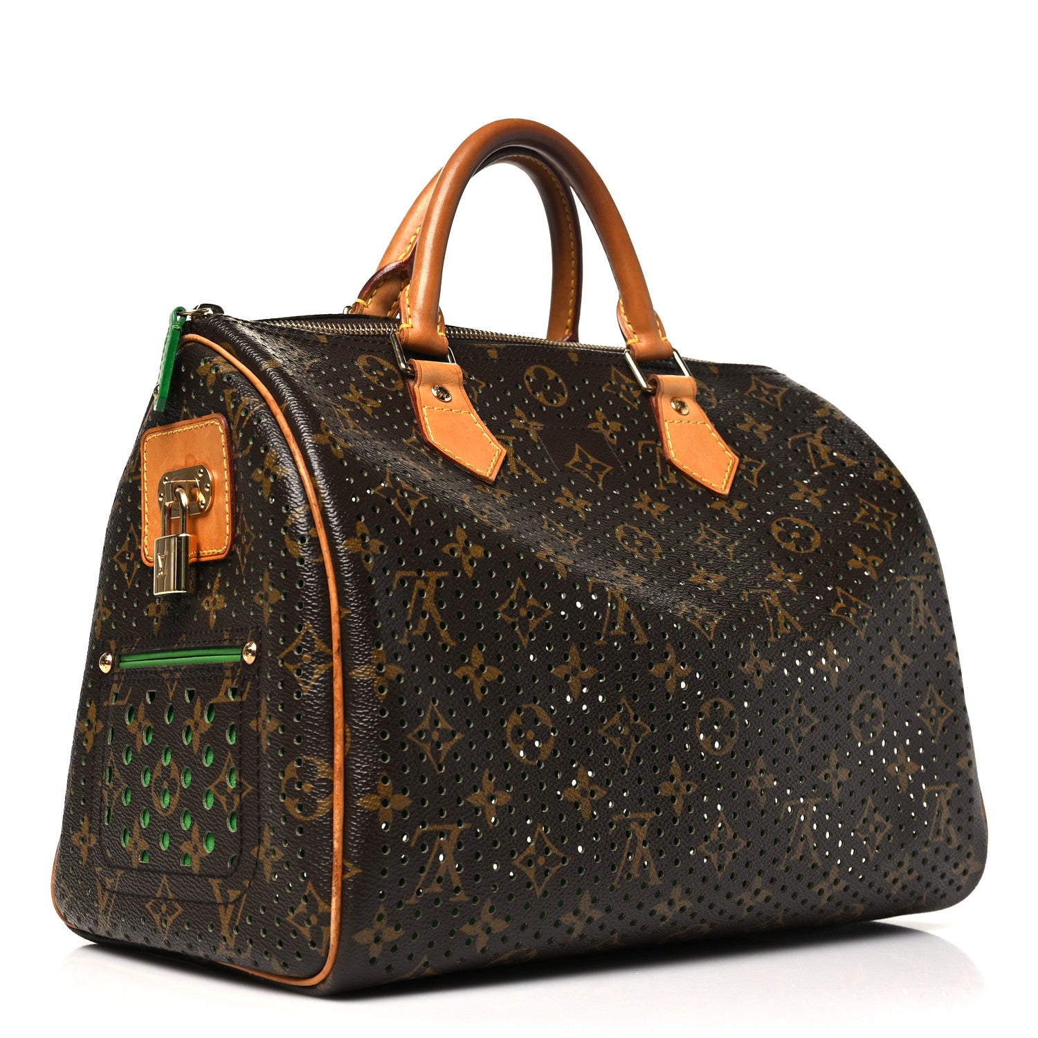Louis Vuitton Monogram Perforated Speedy 30 Green 3 of 8
