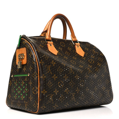 Louis Vuitton Monogram Perforated Speedy 30 Green 3 of 8