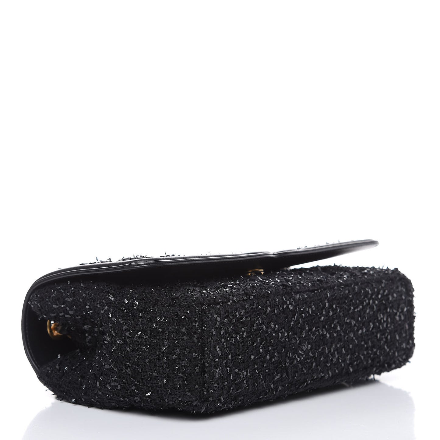 Tweed Calfskin Quilted Medium CC Filigree Flap Black