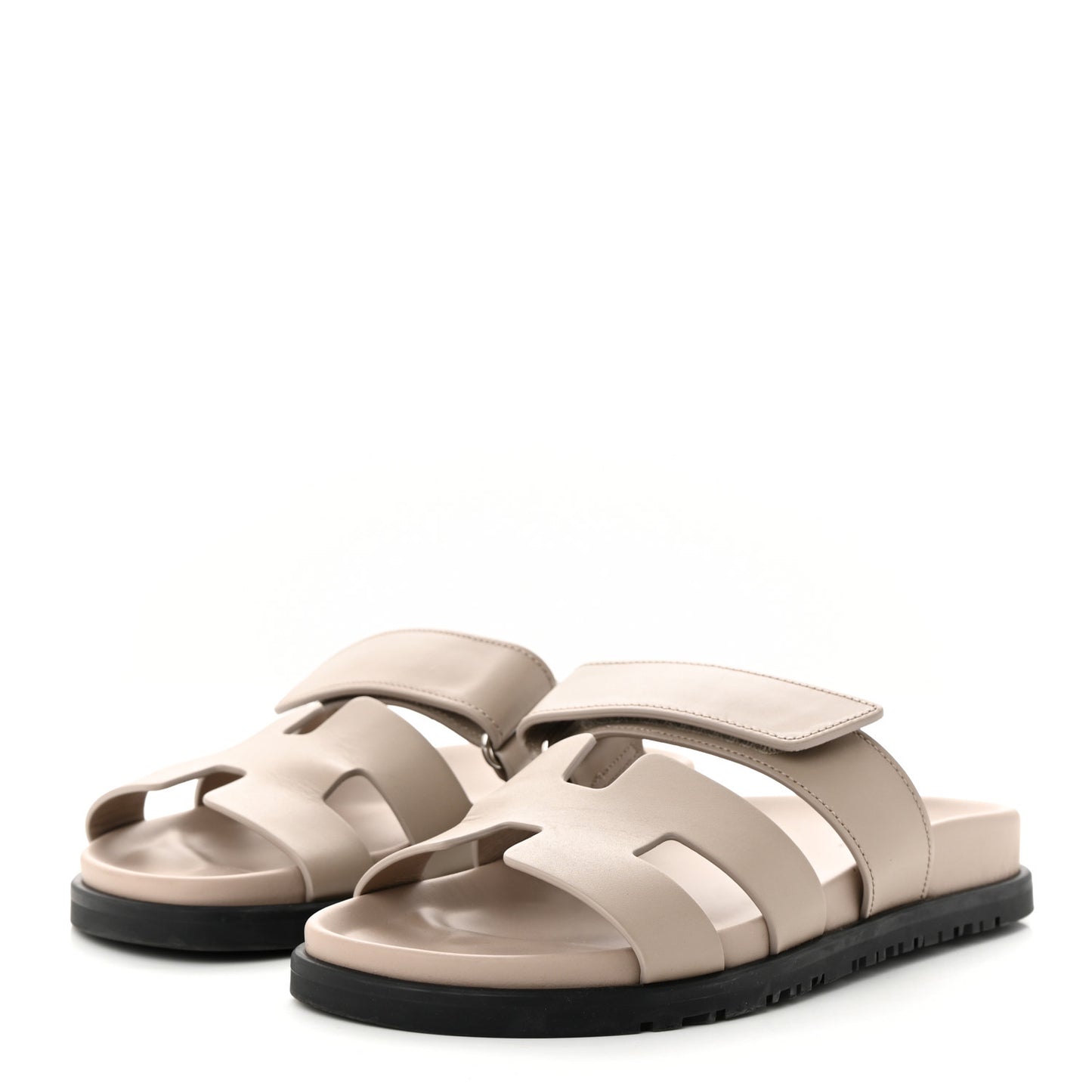 Calfskin Womens Chypre Sandals 35 Beige Mastic