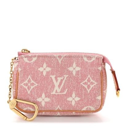 Louis Vuitton Denim Jacquard Monogram Micro Pochette Accessories Rose 1 of 8
