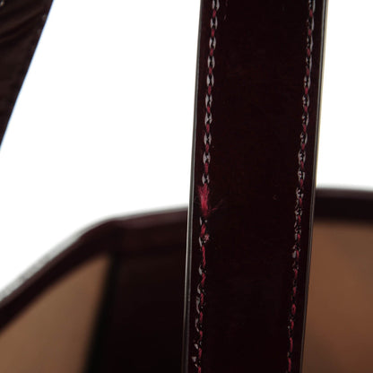 Burberry Patent Trim Nova Check Medium Shopper Tote Red 6 of 10